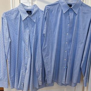 Stafford Blue and Light Blue Dress Shirts
